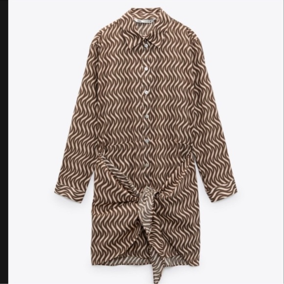 ZARA Front Tie Dress size M NWOT - Picture 1 of 15